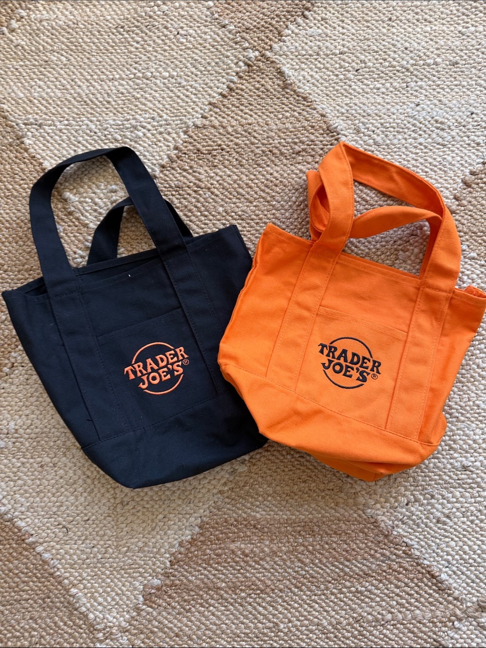 Trader Joe's Canvas Tote Bag - Orange or Black